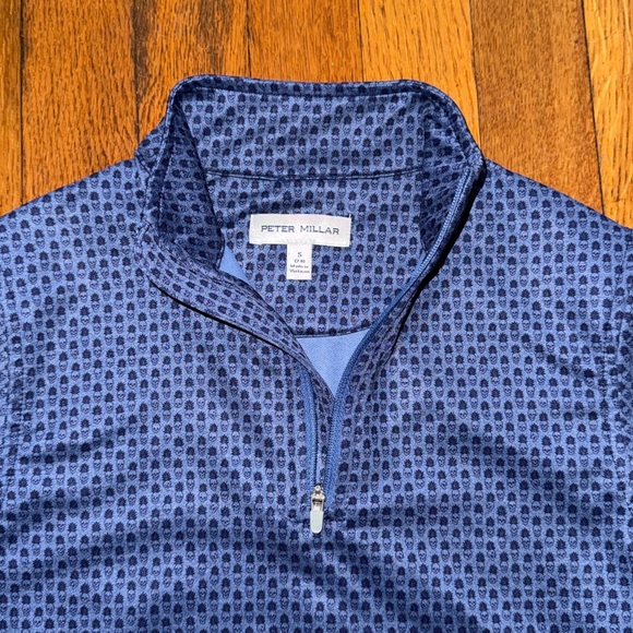 Peter Millar Blue Kids Quarter Zip Pullover Size Small (7-8) - Picture 3 of 4